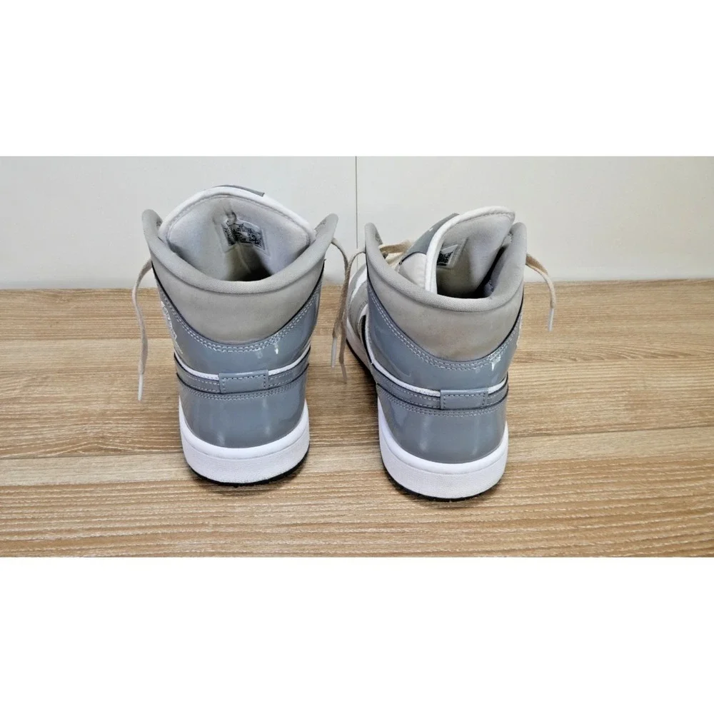 Nike Air Jordan 1 Mid SE Shoes White Medium Cool Grey HF3216-100 Men's NEW